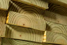 Premium quality pressure-treated lumber used by Pro Deck & Design in Kansas City, showcasing superior wood grain selection for durable custom deck construction throughout Johnson County, Wyandotte County, and Leavenworth County